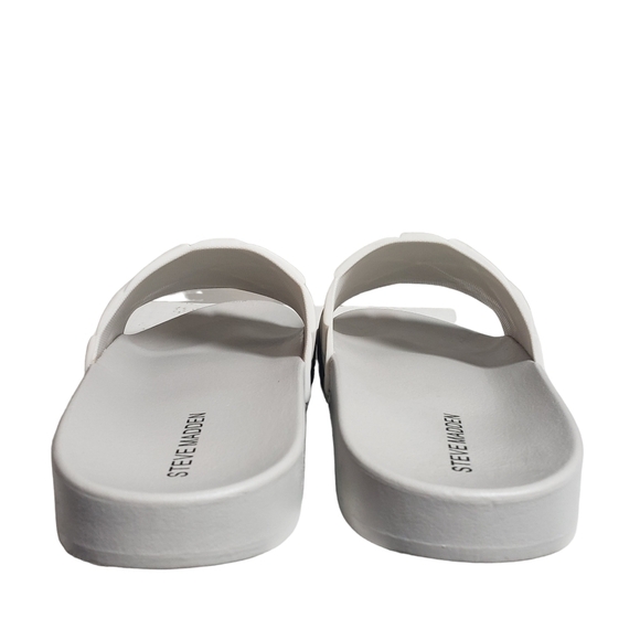 Steve Madden Soulful Gray Quilted Pool Slides Sz 5,7 - Picture 5 of 7